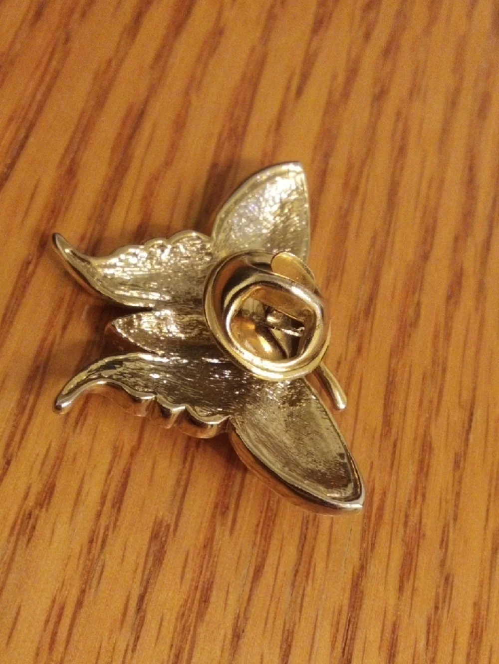 Gold and Clear Crystal Butterfly Brooch - Women Jewelry